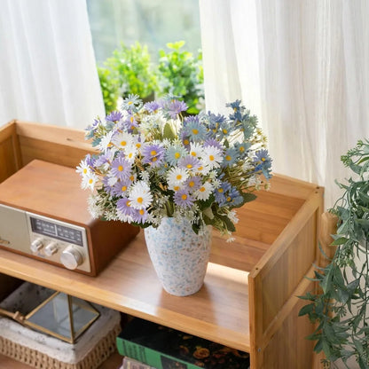 Artificial Flowers in Vase with colorful Daisies