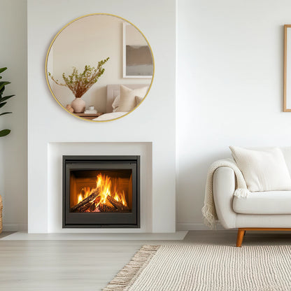 Round Vanity Framed Mirror for Wall