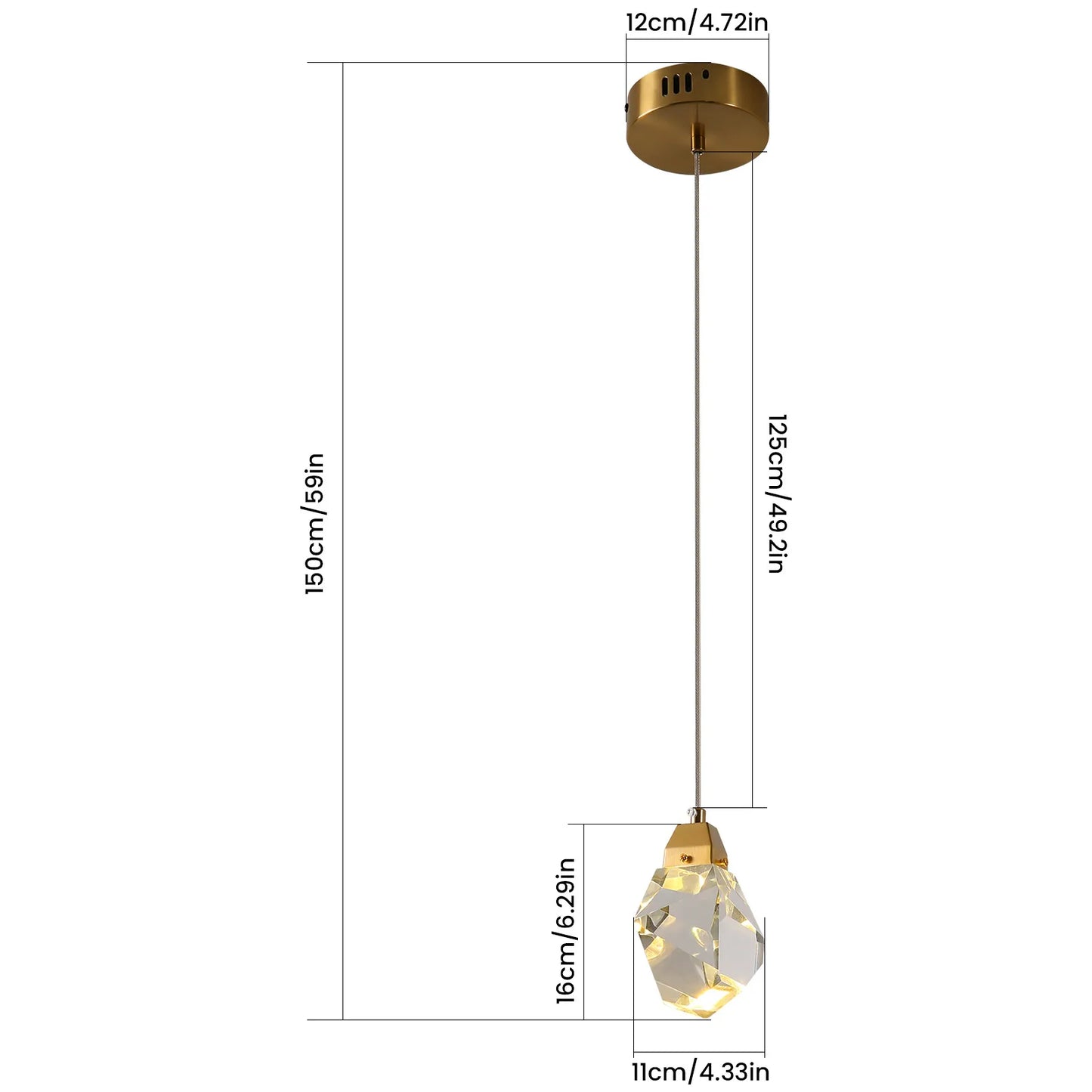 LED Modern Crystal Pendant Lamp