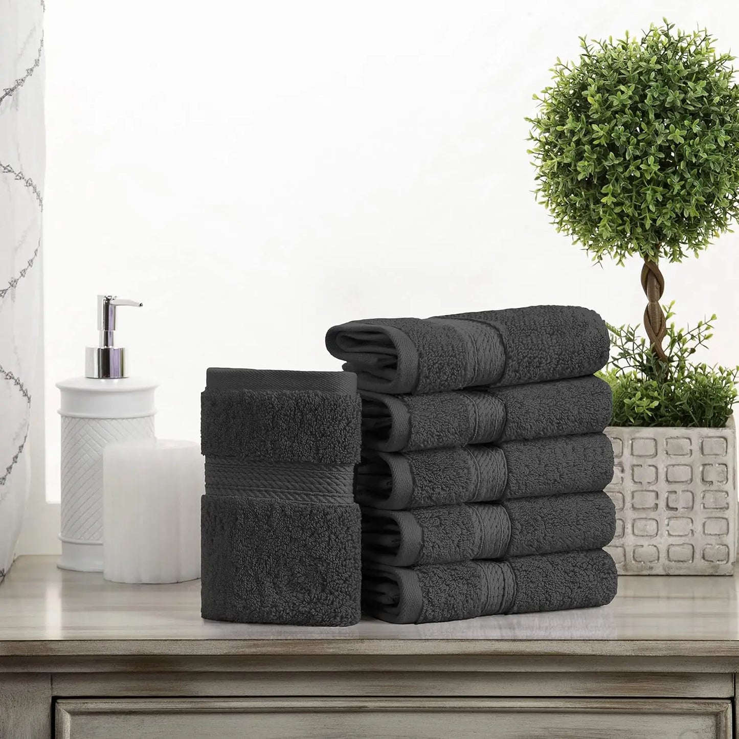Egyptian long staple cotton bath towel, set of 4
