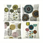 Set of 4 Abstract Flower Pillow Covers  18x18 Inches