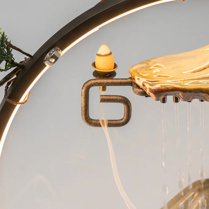 Tabletop Water Fountains Indoor Waterfall W/ Mist