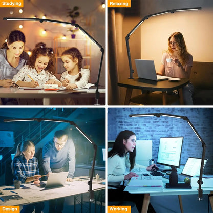 LED Desk Lamp with Clip, Multi-Angle