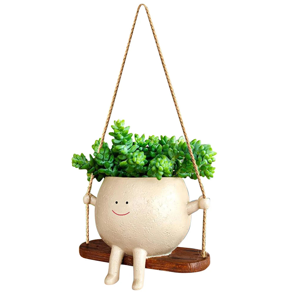 Smiling Face Planter  Wall Hanging