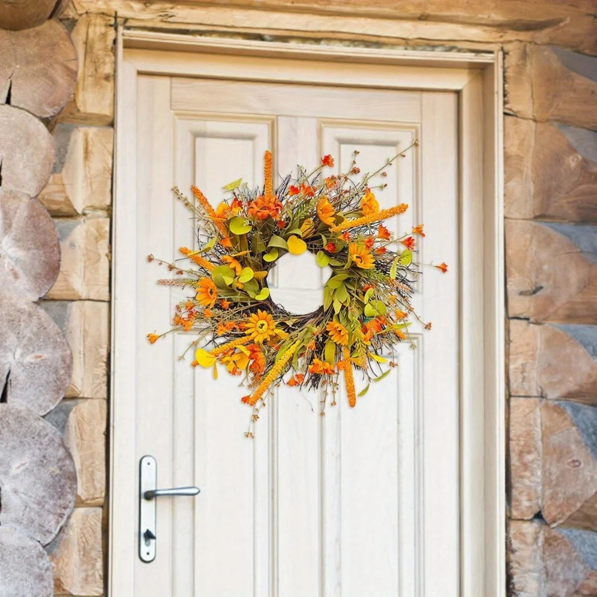 17.7" Fall Wreath for Front Door