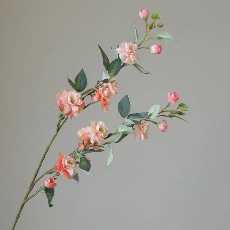 5pcs/set Camellia Silk Flower Long Branch