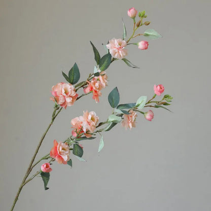 5pcs/set Camellia Silk Flower Long Branch