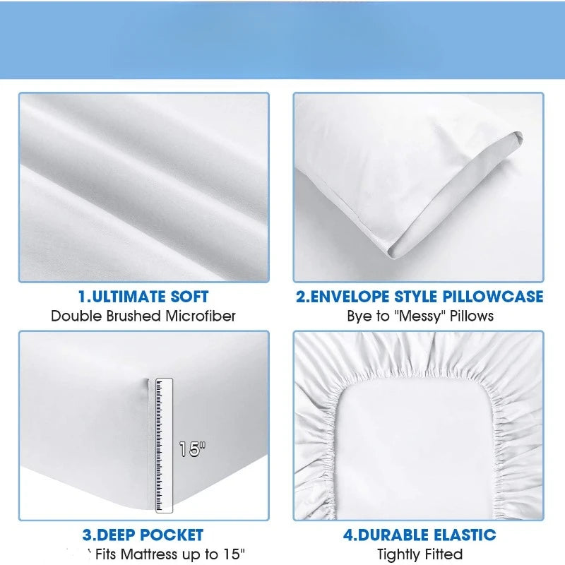 Hotel Luxury Sheets Set 6 Piece King