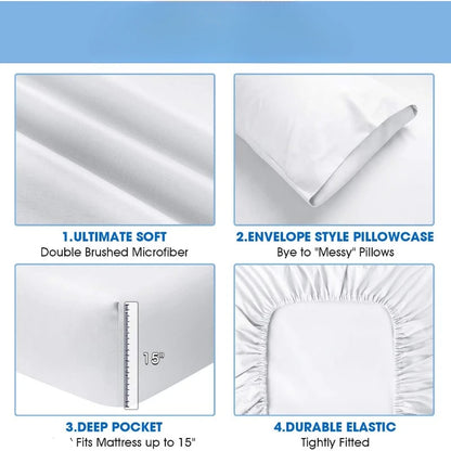 Hotel Luxury Sheets Set 6 Piece King