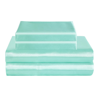 3 Pieces Silky Satin Cooling Sheet Set