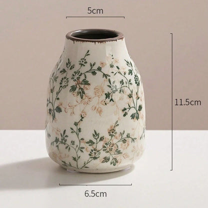 Ice Crackle Ceramic Vase Handmade