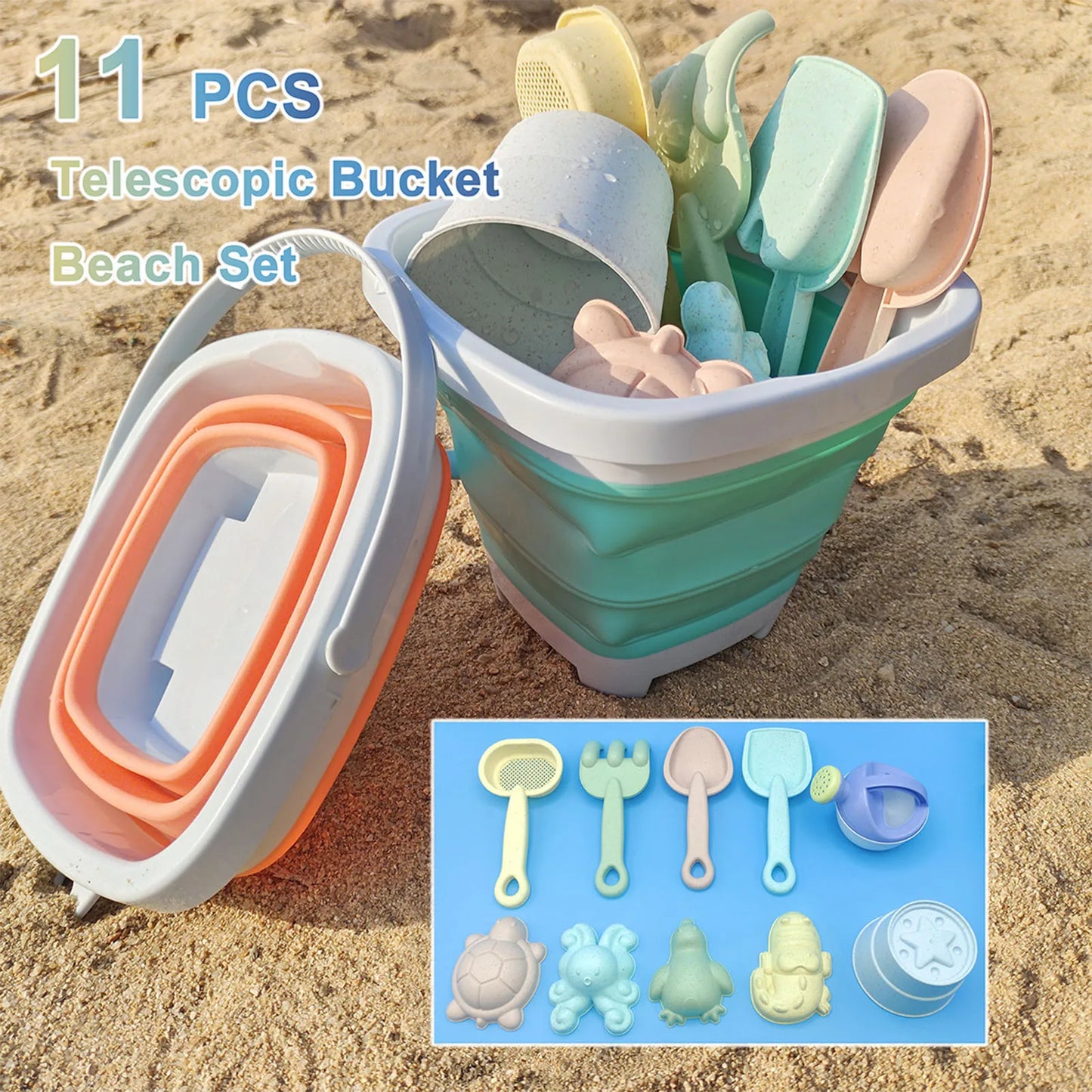 Kids Beach Bucket Shovel Sand tools Set