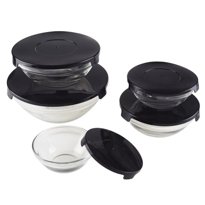 10 Piece Glass Storage Containers with Snap Lids
