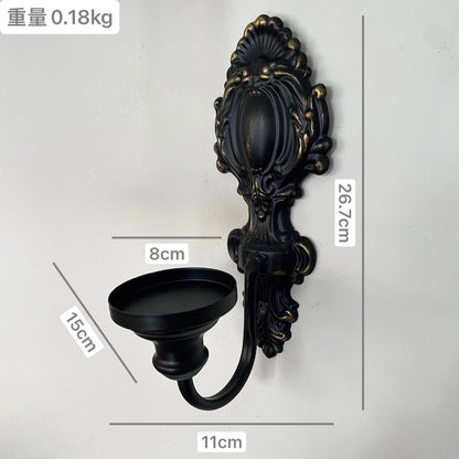 2pcs Wall-mounted Candle Holder Wrought Iron