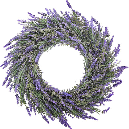 13.8" Artificial Lavender Wreath