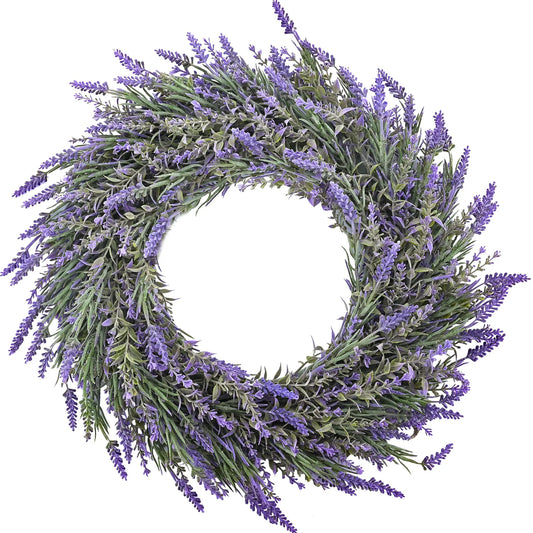 13.8" Artificial Lavender Wreath