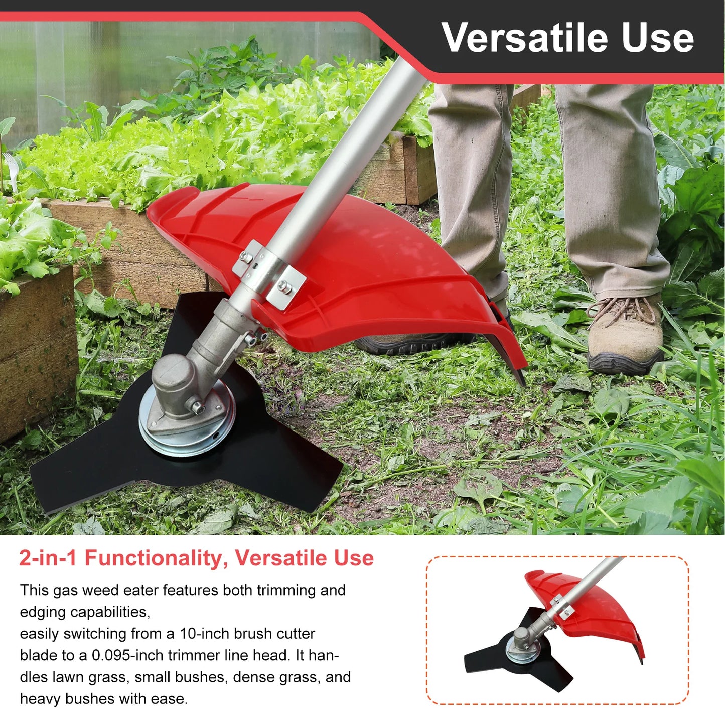 4-Stroke Gas Weed Eater 31cc 15lb