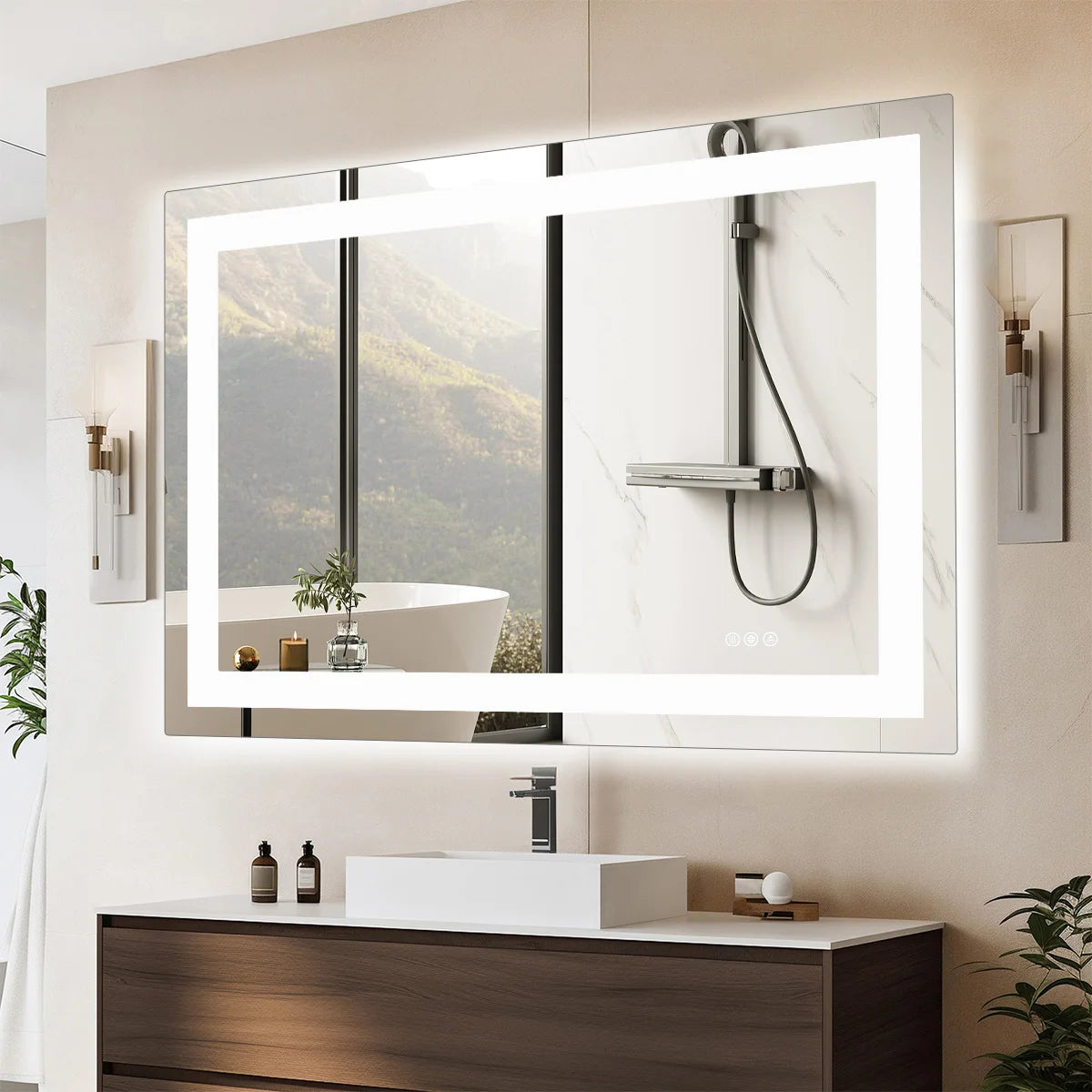 36"x 24"LED Bathroom Vanity Mirror Memory Function
