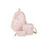 3Pcs/Set Print Backpack with Crossbody Bag and Small Purse