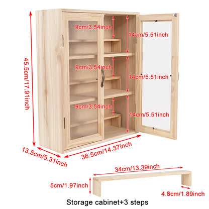 6 Layers Solid Wood Display Cabinet