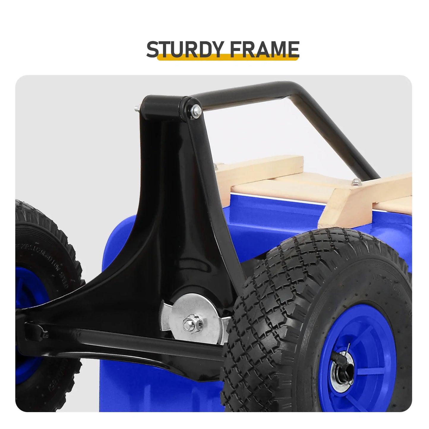 Heavy Duty Steel Wooden Side Cargo Wagon