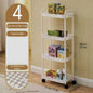 1pc 3/4-Tier Rolling Storage Cart