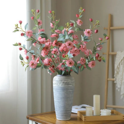 5pcs/set Camellia Silk Flower Long Branch