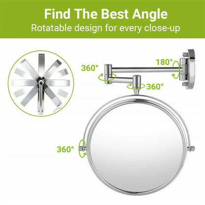 10X Magnifying 360 Swivel Makeup Mirror 8"