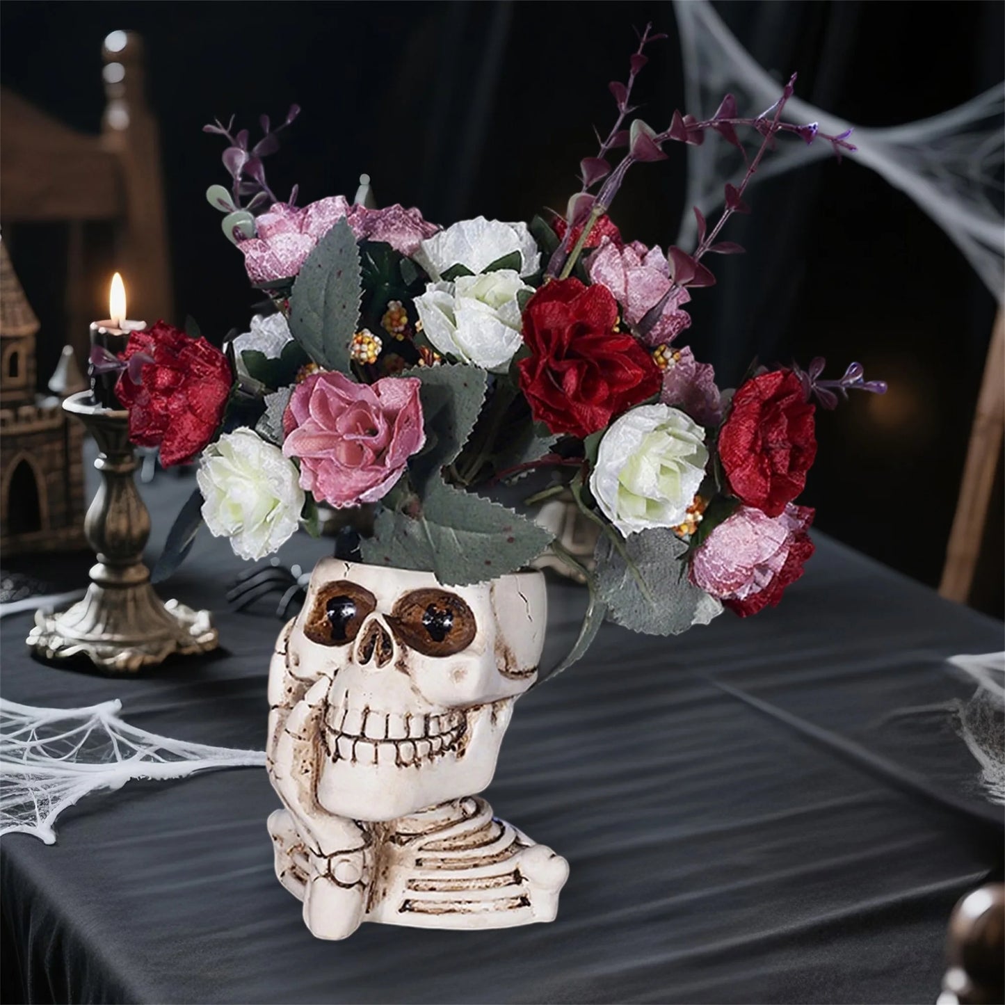 Spooky Skull Planter Flower Pot for Indoor and Outdoor