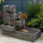 Tiered Waterfall Fountain Outdoor Garden LED