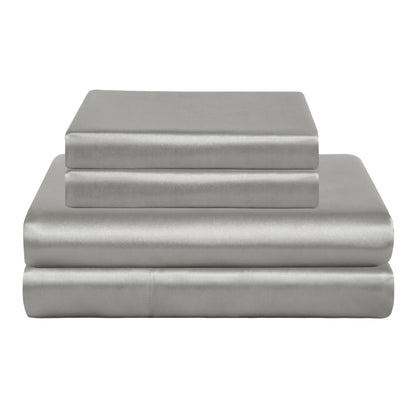 3 Pieces Silky Satin Cooling Sheet Set