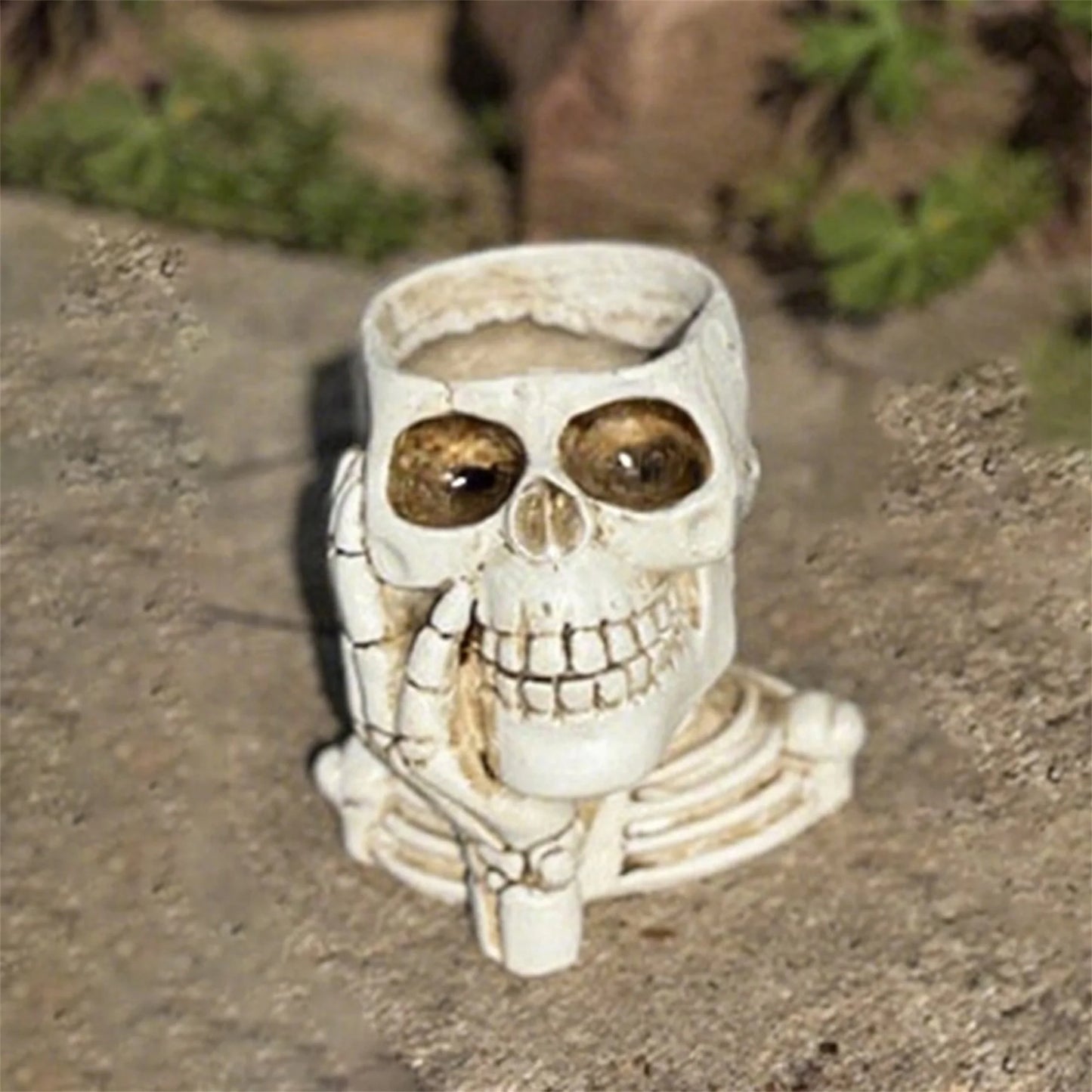 Spooky Skull Planter Flower Pot for Indoor and Outdoor