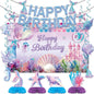 Mermaid Happy Birthday Banner