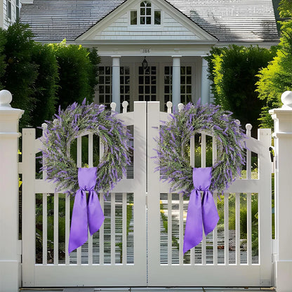 13.8" Artificial Lavender Wreath
