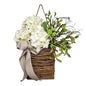 Hydrangea Flower Basket Door Hanging Wreath