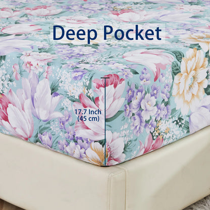 4pcs 600 TC 100% Egyptian Cotton Fitted Sheet Set