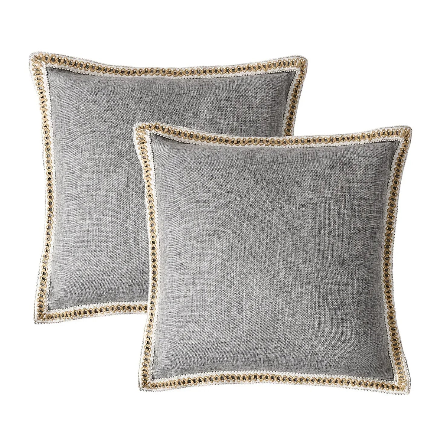 Linen Pillow Case Chenille Cushion Cover