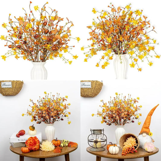 Artificial Fall Flowers 12 Pack Fall Floral Picks 17"