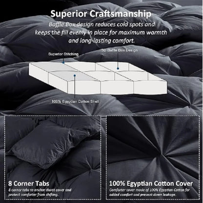 Luxurious Goose Down Feather California King  Comforter