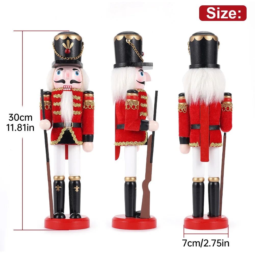30cm Nutcracker Soldier  Wooden  Statues