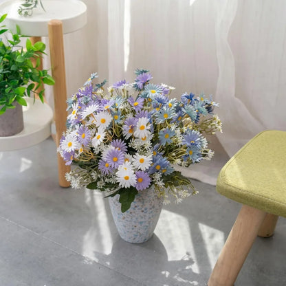 Artificial Flowers in Vase with colorful Daisies