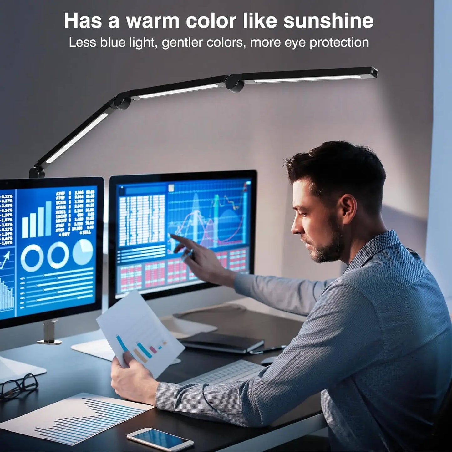 LED Desk Lamp with Clip, Multi-Angle