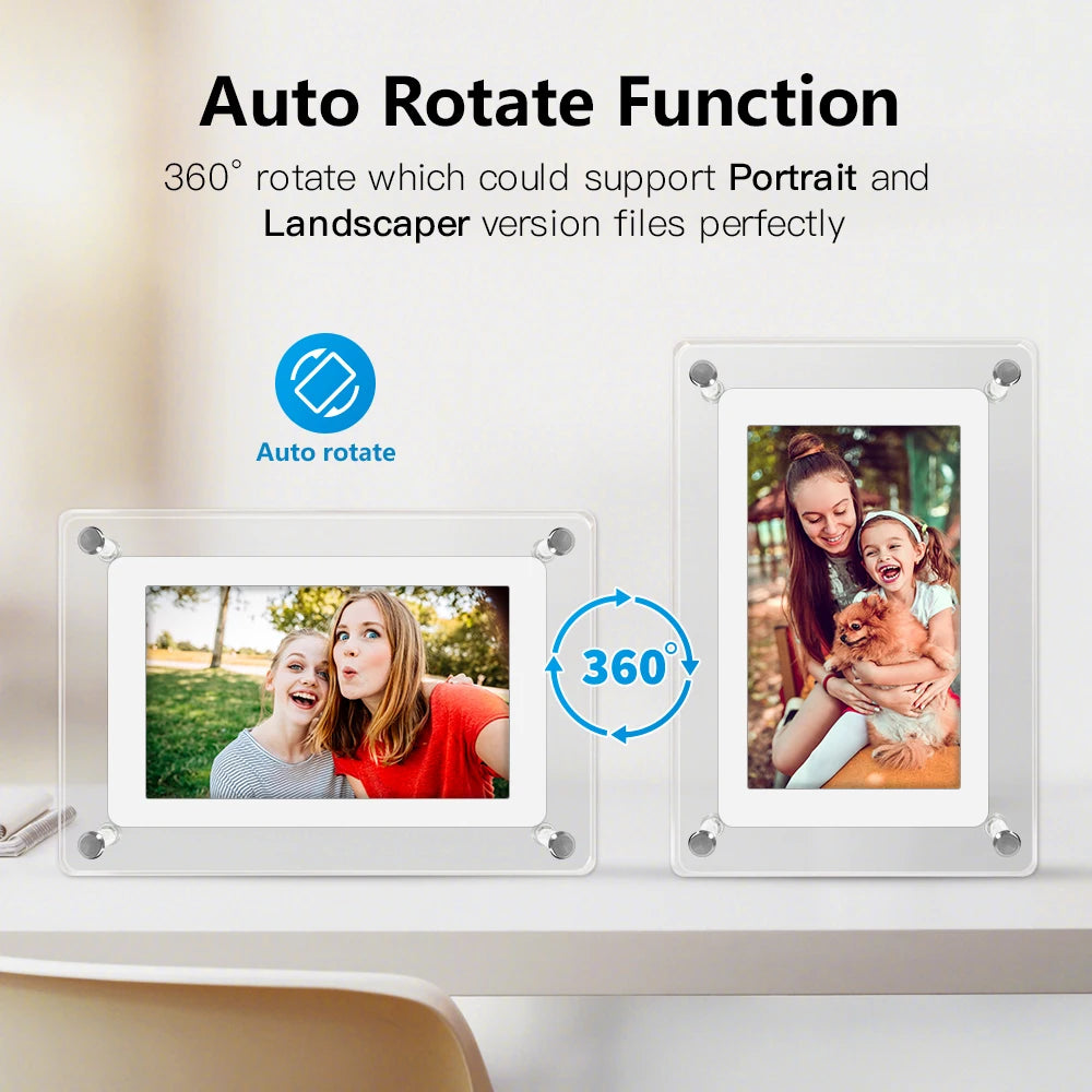 Acrylic Digital Photo Frame 5 and 7 Inch