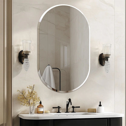 Frameless Oblong Accent Wall Mirror