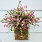 Wildflowers Door Hanging Basket Wreath