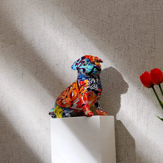 Graffiti Painted Pug Dog