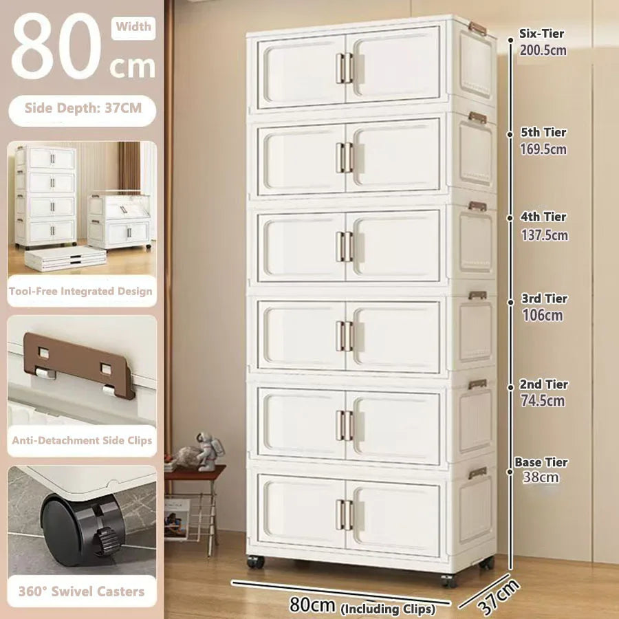 Folding Storage Cabinet Organizer