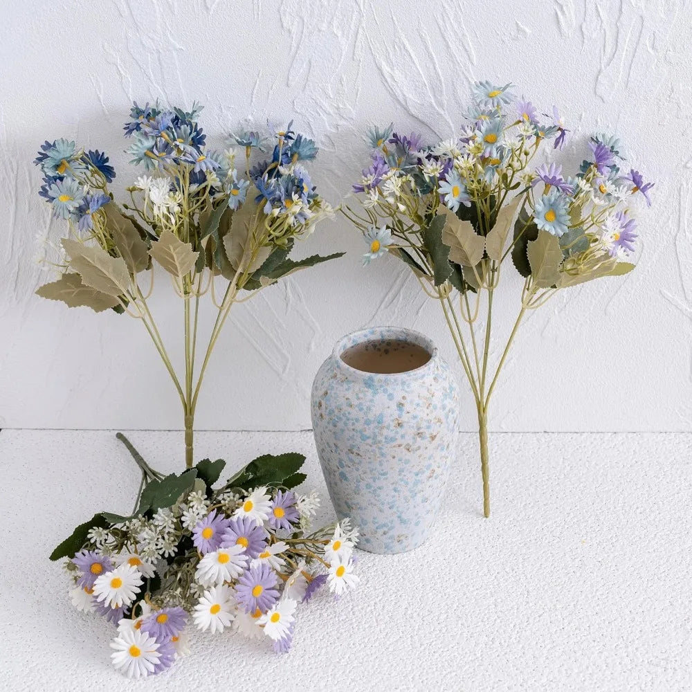 Artificial Flowers in Vase with colorful Daisies