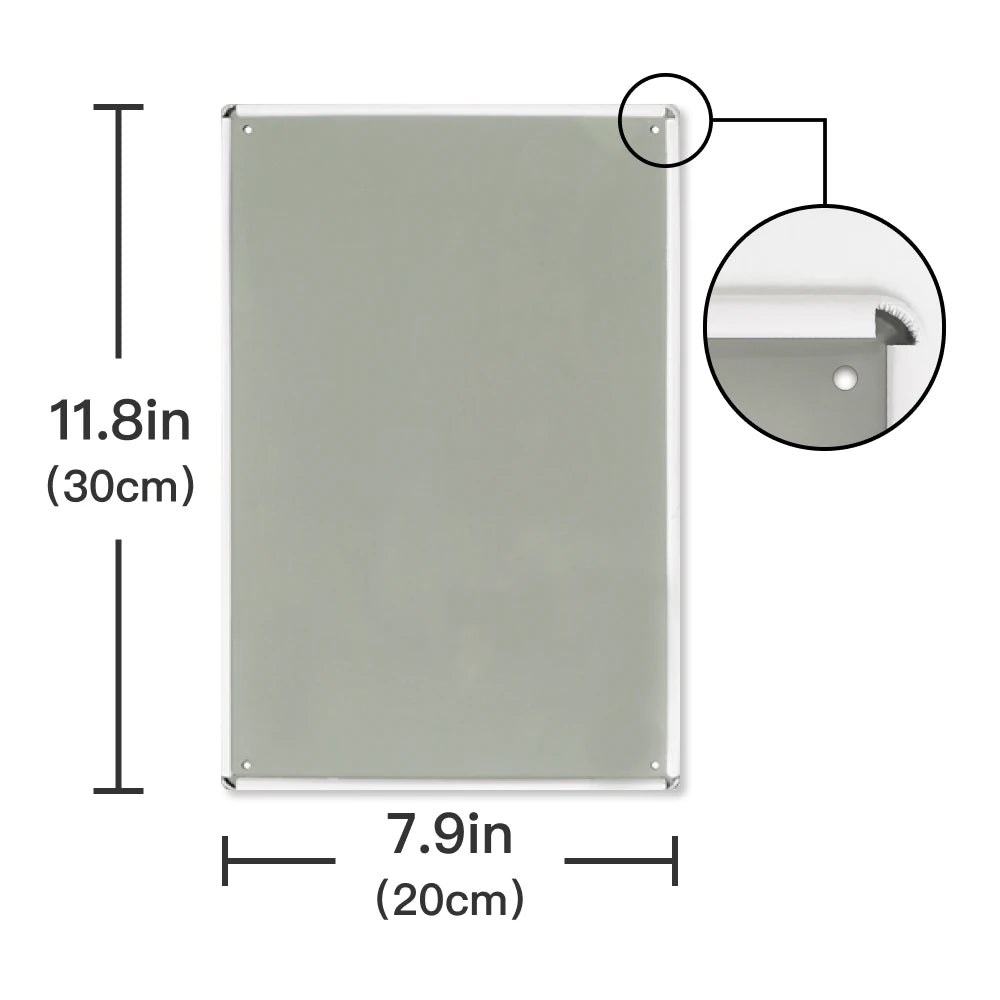 Tin Plaque Painting - Retro Bee Decor