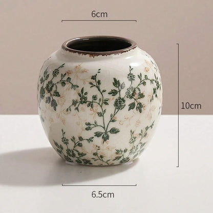 Ice Crackle Ceramic Vase Handmade